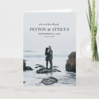 Programme de mariage en carte pliée Atmosphère