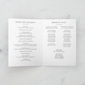 Programme de mariage en carte pliée Atmosphère (Intérieur)