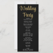 Programme de mariage en croissant d'étoiles dorées (Dos)