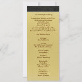 Programme de mariage en cuir noir Monogramme Invit (Dos)