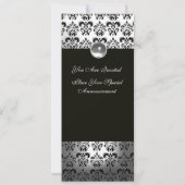 PROGRAMME DE MARIAGE EN DAMAS NOIR ET BLANC MONOGR (Dos)