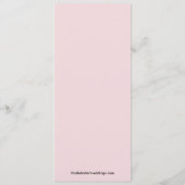 Programme de mariage en dentelle rose (Dos)