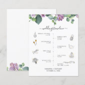 Programme de mariage en écriture eucalyptus botani (Devant / Derrière)