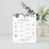 Programme de mariage en écriture eucalyptus botani (Debout devant)