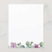 Programme de mariage en écriture eucalyptus botani (Dos)