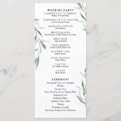 Programme de mariage en eucalyptus rustique or (Dos)