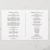 Programme de mariage en herbe de l'orchidée Rose (Dos)