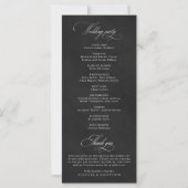 Programme de mariage en impression velours noir (p (Dos)