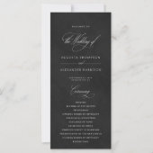 Programme de mariage en impression velours noir (p (Devant)