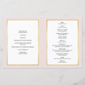 PROGRAMME DE MARIAGE en lettres brossées or cadre  (Dos)