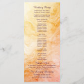 Programme de mariage en marbre automnal chaud (Dos)