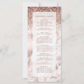 Programme de mariage en marbre avec faux strass ro (Dos)