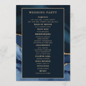 Programme de mariage en marbre bleu marine pour la (Dos)