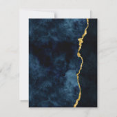 Programme de mariage en marbre bleu nuit or feuill (Dos)