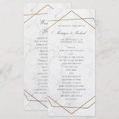 Programme de mariage en marbre géométrique Art Déc (Devant / Derrière)
