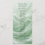 Programme de mariage en marbre vert sauge et or (Dos)