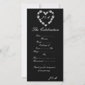 Programme de mariage en noir et blanc (Devant)