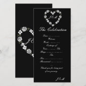 Programme de mariage en noir et blanc (Devant / Derrière)