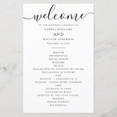 Programme de mariage en noir et blanc (Devant)