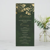 Programme de mariage en or de la forêt enchantée (Debout devant)