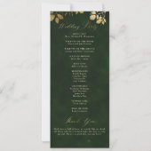 Programme de mariage en or de la forêt enchantée (Dos)