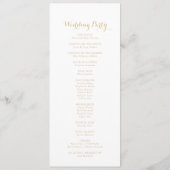 Programme de mariage en or et eucalyptus à feuilla (Dos)