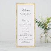 Programme de mariage en or perlé classique moderne (Debout devant)