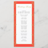 Programme de mariage en or rose orange de style in (Dos)