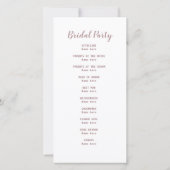 programme de mariage en or rose simple et élégant (Dos)