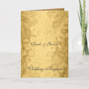 Programme de mariage en or vintage