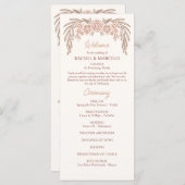 Programme de mariage en terre cuite florale botani (Devant / Derrière)