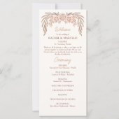 Programme de mariage en terre cuite florale botani (Devant)