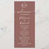 Programme de mariage en terre cuite Monogram (Devant)