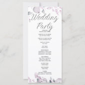 Programme de mariage encadré Feuille vert et viole (Dos)