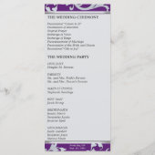 Programme de mariage - Épersion d'argent violet (Dos)