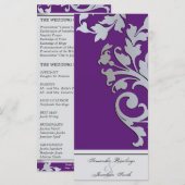 Programme de mariage - Épersion d'argent violet (Devant / Derrière)