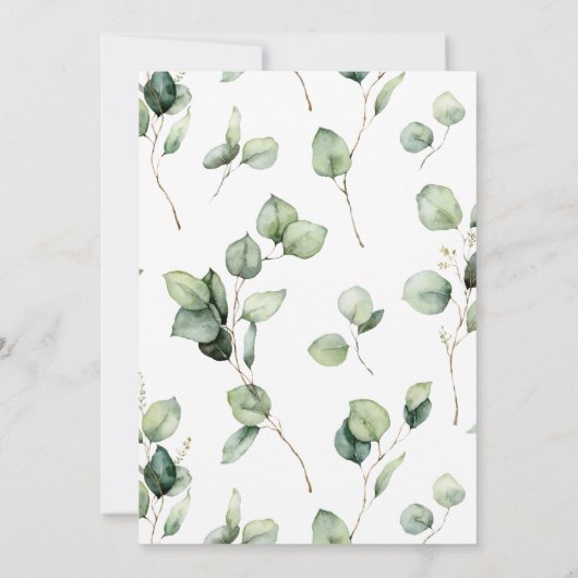 Programme de mariage et de bienvenue de la verdure (Dos)