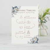 Programme de mariage et de la fête avec fleurs ble (Debout devant)