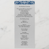 Programme de mariage et invitation en damas royal (Dos)
