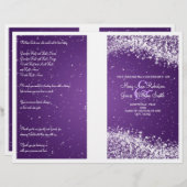 Programme de mariage Étincelle Vague pourpre (Devant / Derrière)