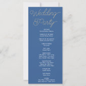 Programme de mariage étoilé céleste bleu foncé et (Dos)
