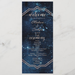 Programme de mariage étoilé céleste de la galaxie