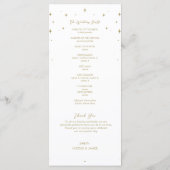 Programme de mariage Étoile céleste Gold Stars Lun (Dos)