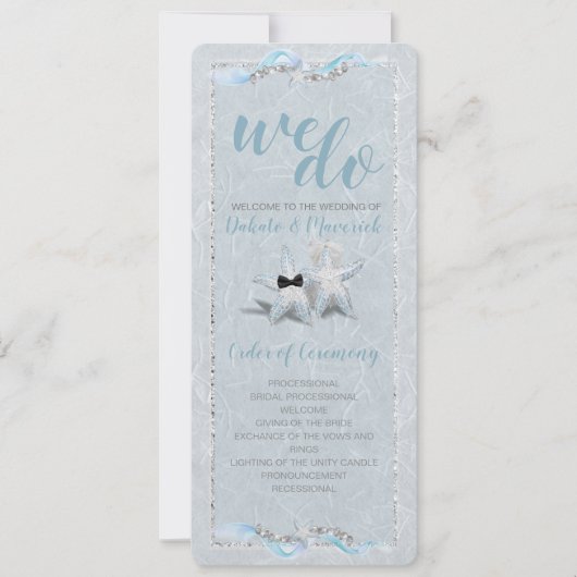 Programme de mariage étoile de mer (Devant)