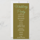 Programme de Mariage Étoiles Célestes Or Sombre (Dos)