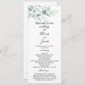 Programme de mariage - Eucalyptus (Devant / Derrière)