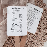 Programme de mariage éventail à main itinéraire ic