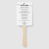 Programme de mariage éventail à main itinéraire ic (Dos)