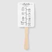 Programme de mariage éventail à main itinéraire ic (Devant)