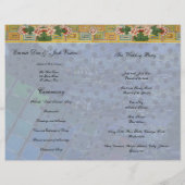 Programme de mariage fantaisiste amusant couleur v (Dos)